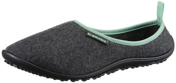 Leguano ACASA Barfu&szlig;schuh Bequemschuh Hausschuh Clog anthrazit-mint