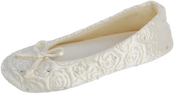 Isotoner Damen Ballerinas Frottee gefüttert und Rosensteppung