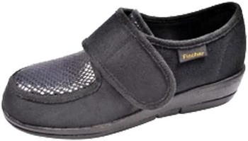 Fischer Fischer Stretch-Velours Hausschuh schwarz 13561 NAN-L-0494