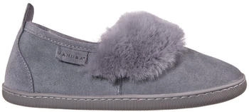 VANUBA Cormo Premium Hausschuhe grau Wildleder Fell 36-41