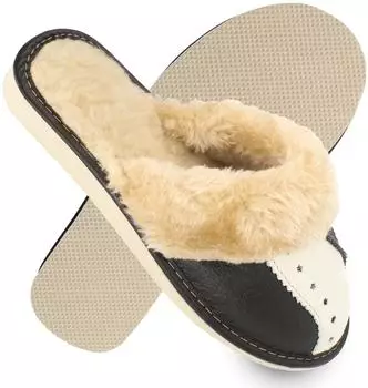 filsko Winter Hausschuhe Pantoletten Leder Schafwolle filsko Seelow