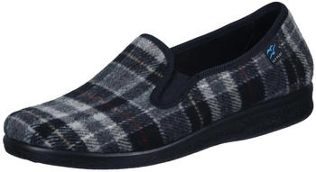 Fly Flot Slipper kariert geschlossener Hausschuh Filz 240004
