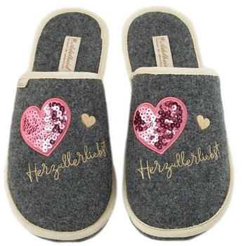 Adelheid Herzallerliebst Paillette Filzpantoffeln