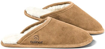 Fellhof Lammfell Hausschuh TRENDY Fell Pantoffeln light brown
