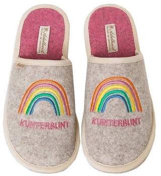 Adelheid Kunterbunt Filzpantoffeln sand