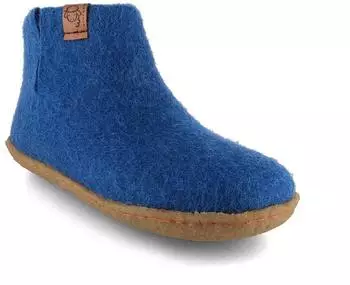 WoolFit Kinder-Hausschuhe aus 100% Wolle blau