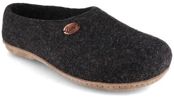 WoolFit Handgefilzte Pantoffeln Classic schmal graphit