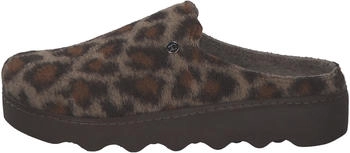 Rohde Pantoffel Filz Hausschuh Leopardenmuster Plateausohle Firenze 6101