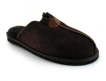 thies Grumpy Dad Slipper Schaffell braun