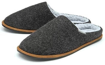 Dunlop Bequeme Slip On Pantolettenschuhe Faux Fur Lined Felt Gedächtnisschaum