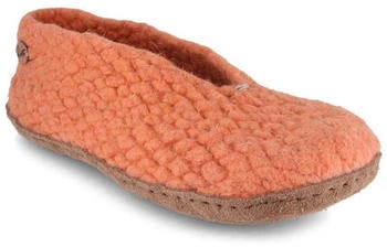 WoolFit Woolies handgewebte Hüttenschuhe aprico