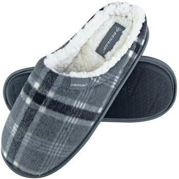 Dunlop Kariert Fleece Plüsch Hausschuhe Innenfell