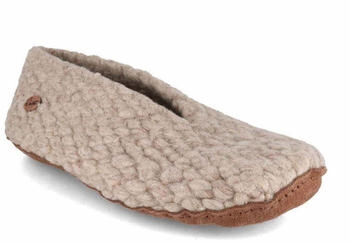 WoolFit WoolFit Woolies handgewebte Hüttenschuhe Hausschuhe 100% natürlicher Wolle natur