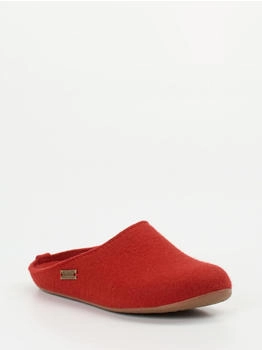 Haflinger Hausschuh rot flacher Absatz