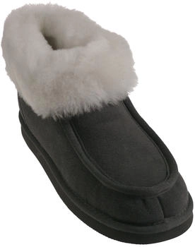 Harrys-Collection Mokassin feinstem Merino Lammfell grau