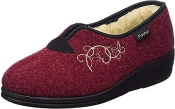 Fischer Dora niedrige Hausschuhe rot bordo 341