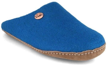 WoolFit Tibet offene Filzpantoffeln blau