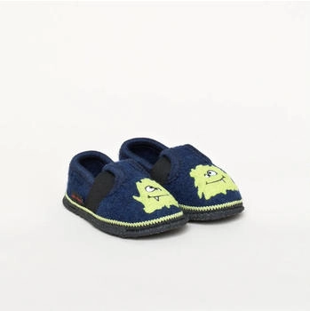 Kitz-Pichler Bobby Monster Kinder Filzhausschuh ink blue mele