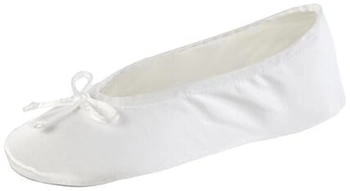 Isotoner Ballerina Satin Hausschuh weiß