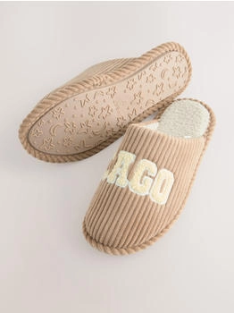 Next Fashion Cord Slogan beige/camel