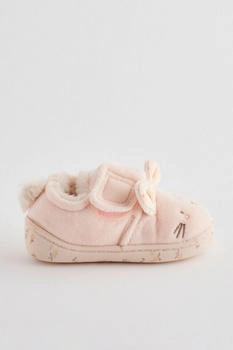 Next Fashion Lined Slippers with Cup Sole neutral cream bunny