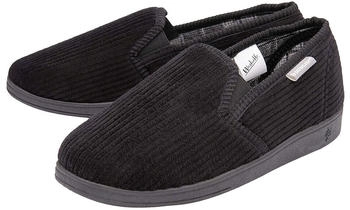 Dunlop Slippers with Check Pattern and Memory Foam schwarz