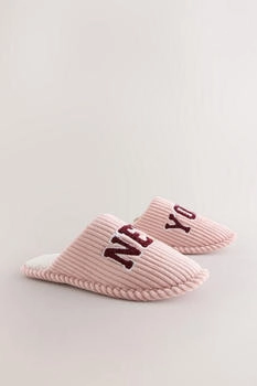 Next Fashion Slippers hellpink/bordeaux/weiß