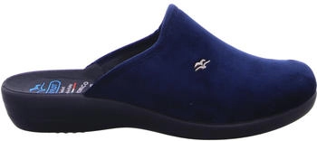 Fly Flot Slipper Textile House Shoe with Velvety Soft Feel and Wedge Heel blau
