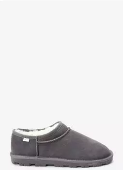 Next Fashion Velour Slippers grau