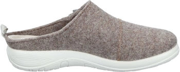 Fly Flot Slipper PET Felt House Shoe Flower Blossom Embroidery braun