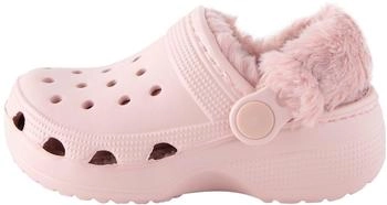 Next Fashion Lined Clog Slippers with Faux Fur rosa