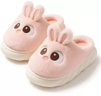 Corimori Plush Bunny Slippers rosa