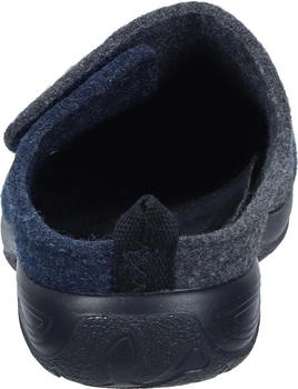 Fly Flot Slipper PET Felt House Shoe with Dragonfly Embroidery and Button blau