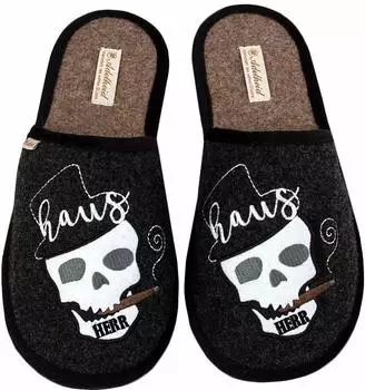 Adelheid Hausherr Felt Slippers schwarz