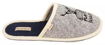 Adelheid Platzhirsch Felt Slippers silbergrau