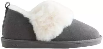 Next Fashion Slippers anthrazit/weiß