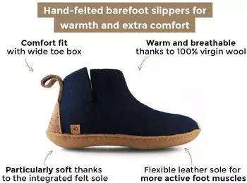 WoolFit Yeti Felt Boots blau