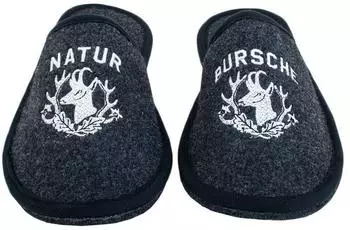 Adelheid Felt Slippers rabenschwarz