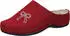 Dr. Brinkmann Women's House Shoe Wool Felt Slipper with Appliqué and Felt Insole rot