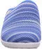Fly Flot Slipper House Shoe Striped Mesh Wedge Heel (330060) blau