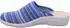 Fly Flot Women's Slipper House Shoe Striped Mesh Wedge Heel (330060) blau