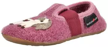 Haflinger Jonas Kids Slipper House Shoe with Elastic Band rose