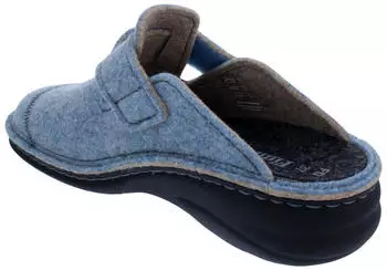 Finn Comfort Antholz House Shoe Wool Felt Velcro blau