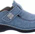 Finn Comfort Antholz House Shoe Wool Felt Velcro blau
