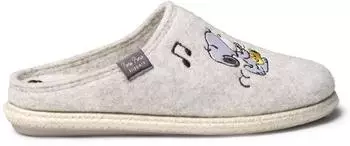 Toni Pons Snoopy Women's Felt Slippers grau