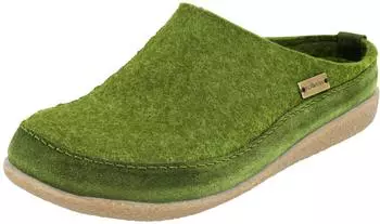 Haflinger Blizzard Skane Filzpantoffel Gummisohle grasgr&uuml;n