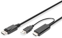 Digitus AK-330111-020-S, Digitus DisplayPort / HDMI Anschlusskabel DisplayPort