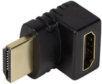 LogiLink AH0007 - Adapter, HDMI A Stecker auf Buchse, unten gewinkelt, kurz, 4K/30