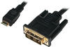 LogiLink CHM002 - HDMI/DVI Kabel, Mini-C Stk.> DVI 18+1 Stk., 1080p, 1 m