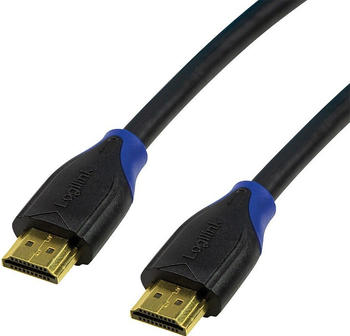 LogiLink CH0063 - HDMI A Stk. > HDMI A Stk., 4K@60 Hz, schw./blau, 3 m